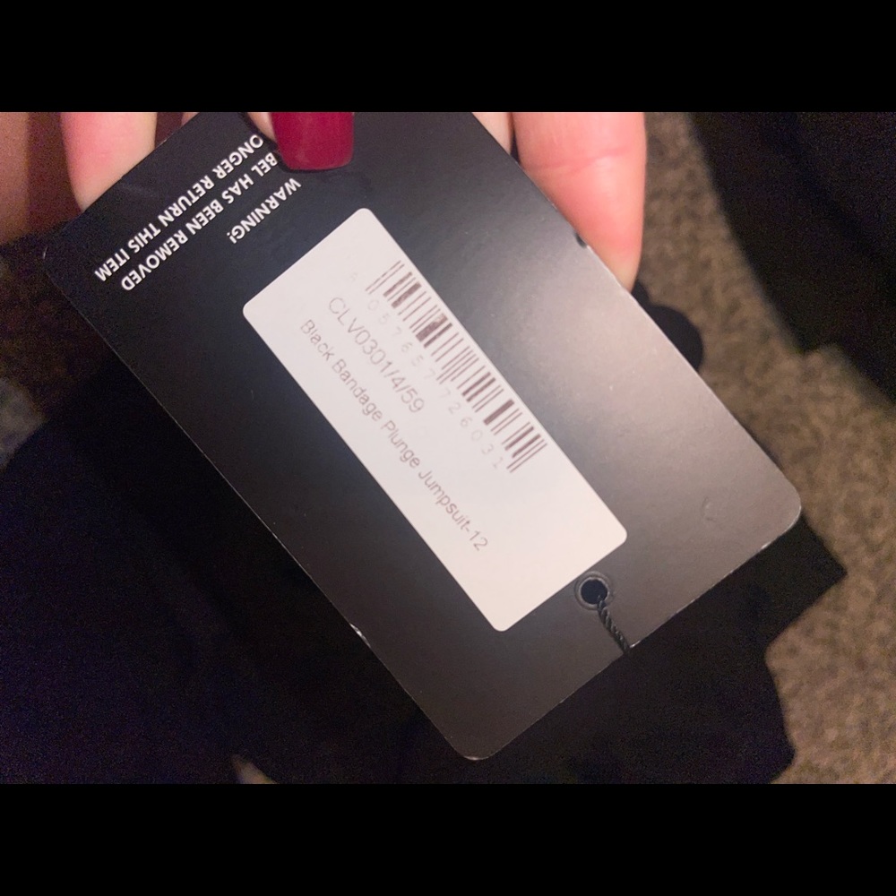 NWT PRETTY LITTLE THING BLACK JUMPSUIT - Picture 5 of 5
